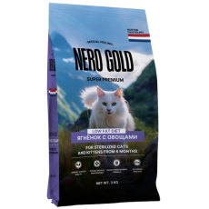 Nero Gold Sterilized / Сухой корм Неро Голд для котят и стерилизованных кошек Ягненок с овощами