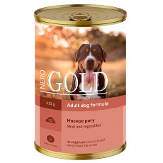 NERO GOLD Adult Meat and vegetables / Консервы Неро Голд для собак Мясное рагу (цена за упаковку)