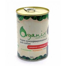 Organix Консервы для собак Говядина с сердцем (цена за упаковку)