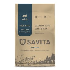 Savita Adult Cats Salmon and white fish / Сухой Беззерновой корм Савита для взрослых кошек с Лососем и белой рыбой