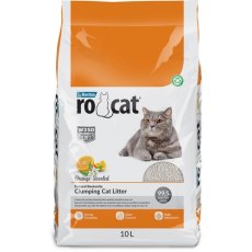 Ro Cat Orange Scented / Комкующийся наполнитель Ро Кэт без пыли с ароматом Апельсина