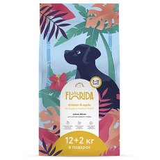 Florida Puppy Medium Breed Chicken & Apple / Сухой корм Флорида для Щенков Средних пород Курица яблоко