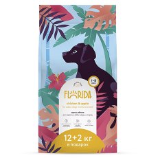 Florida Dog Adult Medium Breed Chicken & Apple / Сухой корм Флорида для взрослых собак Средних пород Курица яблоко