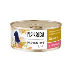 Florida Preventive Line Urinary / Влажный корм Консервы Флорида для кошек Профилактика МКБ с Телятиной (цена за упаковку)