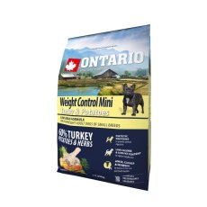 Ontario Adult Mini Weight Control Turkey & Potatoes / Сухой корм Онтарио для взрослых собак Мелких пород Контроль веса с Индейкой и картофелем