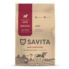 Savita Adult Small Breeds Veal / Сухой Беззерновой корм Савита для взрослых собак Мелких пород с Телятиной