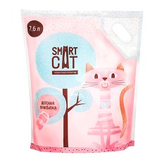 Smart Cat / Наполнитель Смарт Кэт для кошек Силикагелевый аромат Детской присыпки