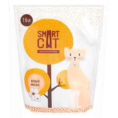Smart Cat / Наполнитель Смарт Кэт для кошек Силикагелевый аромат Белый мускус
