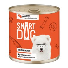 Smart Dog / Консервы Смарт Дог для взрослых собак и щенков Мясное ассорти в нежном соусе (цена за упаковку)