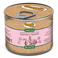 Organic Сhoice / Влажный корм Консервы Органик Чойс для собак Мелких и Средних пород Кролик с грушей (цена за упаковку)