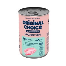 Original Choice Monoprotein Adult / Влажный корм Ориджинал Чойс для собак всех пород Кролик 100% (цена за упаковку)