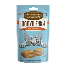 Деревенские лакомства / Подушечки для кошек с пюре из Креветок Деревенские лакомства / Подушечки для кошек с пюре из Креветок
