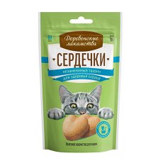 Деревенские лакомства / Сердечки для кошек незаменимый Таурин для здоровья Сердца Деревенские лакомства / Сердечки для кошек незаменимый Таурин для здоровья Сердца
