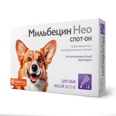 Мильбецин Нео спот-он Капли антигельминттные для собак 10-25 кг Мильбецин Нео спот-он Капли антигельминттные для собак 10-25 кг