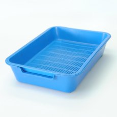 Homecat Бюджет / Туалет Хоумкэт для кошек с сеткой на ножках 2 см синий