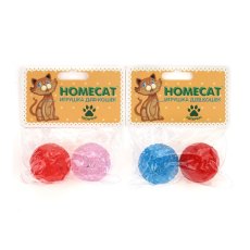 Homecat / Игрушка Хоумкэт для кошек Мячи пластиковые с колокольчиком