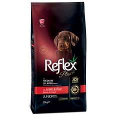 Reflex Plus Junior Medium Large Breed Lamb & Rice / Сухой корм Рефлекс Плюс для Щенков Средних и Крупных пород с Ягненком и рисом