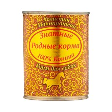 Родные Корма / Консервы Знатные для собак 100% Конина (цена за упаковку)