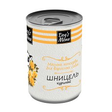 Dogs Menu / Консервы Догс Меню для взрослых собак Шницель куриный (цена за упаковку)