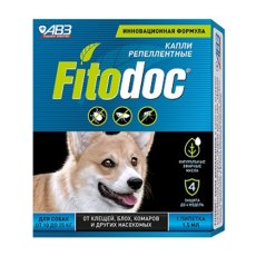 Fitodoc / Капли репеллентные Фитодок для собак весом от 10 до 25 кг от Клещей Блох Комаров и других насекомых