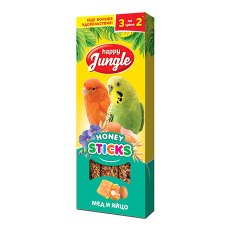 Happy Jungle Honey Sticks / Лакомство Хеппи Джангл для птиц Палочки Мед + Яйцо