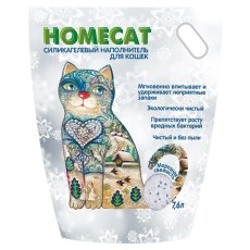 Homecat / Силикагелевый наполнитель Хоумкэт для кошачьего туалета аромат Морозная свежесть Homecat / Силикагелевый наполнитель Хоумкэт для кошачьего туалета аромат Морозная свежесть