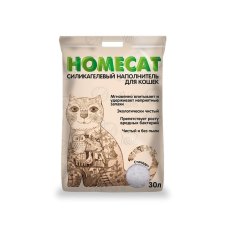 Homecat / Силикагелевый наполнитель Хоумкэт для кошачьего туалета Стандарт без запаха Homecat / Силикагелевый наполнитель Хоумкэт для кошачьего туалета Стандарт без запаха