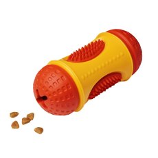 Homepet Silver Series TPR / Игрушка Хоумпет для собак Цилиндр фигурный с отверстиями для лакомств Каучуковый 6 см х 13 см