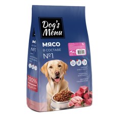 Dogs Menu Adult / Сухой корм Догс Меню для взрослых собак Три вида мяса Dogs Menu Adult / Сухой корм Догс Меню для взрослых собак Три вида мяса