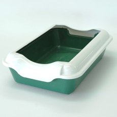 Homecat Бюджет / Туалет Хоумкэт для кошек с бортиком зеленый