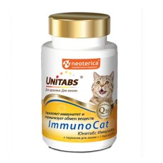 Unitabs ImmunoCat с Q10 / Витаминно-минеральный комплекс Юнитабс для кошек с Таурином Unitabs ImmunoCat с Q10 / Витаминно-минеральный комплекс Юнитабс для кошек с Таурином