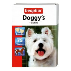 Beaphar Doggy's+Biotin / Кормовая добавка Беафар для собак с Биотином ("сердечки")