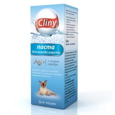 Cliny / Паста Клини с ионами Серебра для кошек для Вывода Шерсти Cliny / Паста Клини с ионами Серебра для кошек для Вывода Шерсти