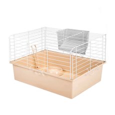 Homepet / Клетка Хоумпет для кроликов хорьков морских свинок с наполнением Миска и 2 Кормушки 58х40х34см Шаг прута 25 мм