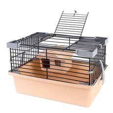 Homepet / Клетка-мини Хоумпет для Мелких грызунов с наполнением Домик Миска 28х17х18 см Шаг прута 9,5 мм