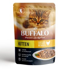 Mr.Buffalo Kitten Chicken / Паучи Мистер Бафало для Котят Цыпленок в соусе (цена за упаковку)