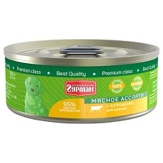 Четвероногий Гурман Мясное ассорти / Консервы для Щенков с Потрошками (цена за упаковку)