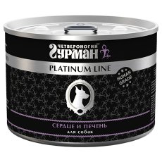 Четвероногий Гурман Platinum Line / Консервы Платиновая линия для собак Сердце и печень в желе (цена за упаковку)