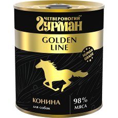 Четвероногий Гурман Golden Line / Консервы Золотая линия для собак Конина натуральная в желе (цена за упаковку)