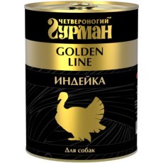 Четвероногий Гурман Golden Line / Консервы Золотая линия для собак Индейка натуральная в желе (цена за упаковку)