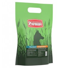 Четвероногий Гурман / Каша для собак Рисовая с Морковью (Зеленый пакет)