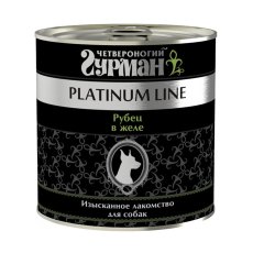 Четвероногий Гурман Platinum Line / Консервы Платиновая линия для собак Рубец говяжий в желе (цена за упаковку)