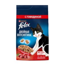 FELIX ДВОЙНАЯ ВКУСНЯТИНА / Сухой корм Пурина Феликс для взрослых кошек с мясом FELIX ДВОЙНАЯ ВКУСНЯТИНА / Сухой корм Пурина Феликс для взрослых кошек с мясом