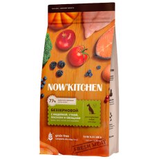 NOW KITCHEN Adult Fresh Grain-free Turkey Duck&Salmon / Сухой Беззерновой корм Нау Китчен для взрослых собак 3 вида мяса Индейка Утка Лосось