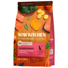 NOW KITCHEN Adult Fresh Grain-free Recipe Trout&Salmon / Сухой Беззерновой корм Нау Китчен для взрослых кошек Форель Лосось и овощи