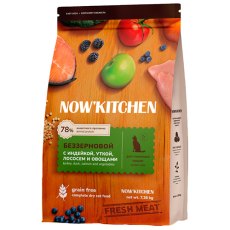 NOW KITCHEN Senior Fresh Grain-free Turkey Duck&Salmon / Сухой Беззерновой корм Нау Китчен для взрослых кошек старше 7 лет Индейка Утка Лосось