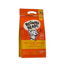 Meowing Heads Paw Lickin’ Chicken / Сухой корм Меовинг Хэдс для взрослых кошек 'Куриное наслаждение' Курица рис