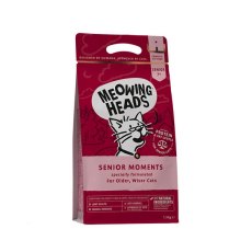 Meowing Heads Senior 7+ Senior Moments / Сухой корм Меовинг Хэдс для кошек старше 7 лет 'Мудрые года' Лосось яйцо