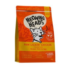 Meowing Heads Paw Lickin’ Chicken / Сухой корм Меовинг Хэдс для взрослых кошек 'Куриное наслаждение' Курица рис