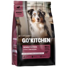 GO KITCHEN Sensitivities Duck / Сухой Беззерновой корм Гоу Китчен для Щенков и собак с Чувствительным пищеварением Утка